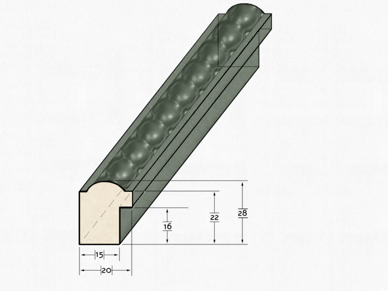 Ramka na zdjęcie z passe-partout Bobbin frame butelkowa zieleń - obrazek 6
