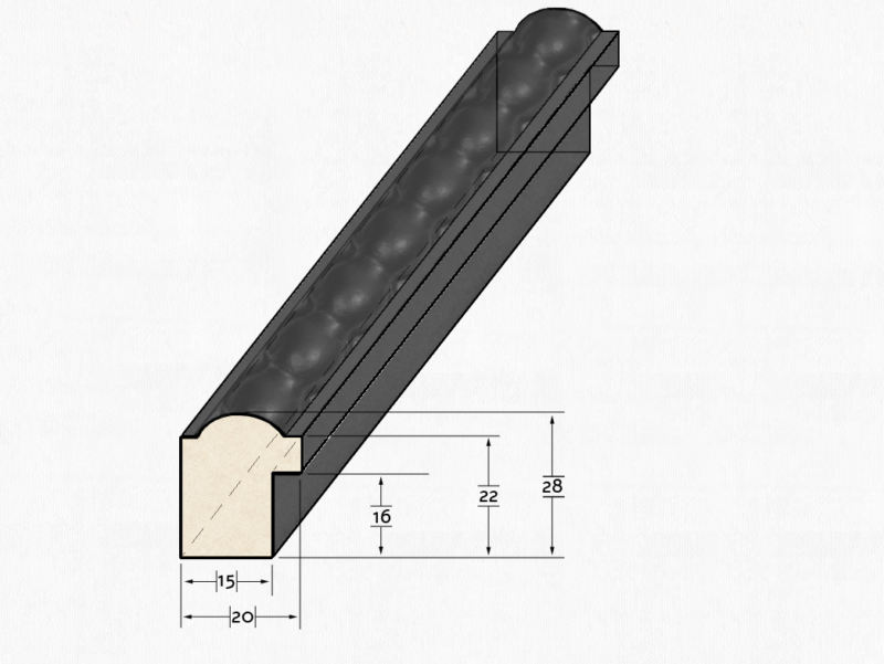 Ramka na zdjęcie z passe-partout Bobbin frame czarna - obrazek 3