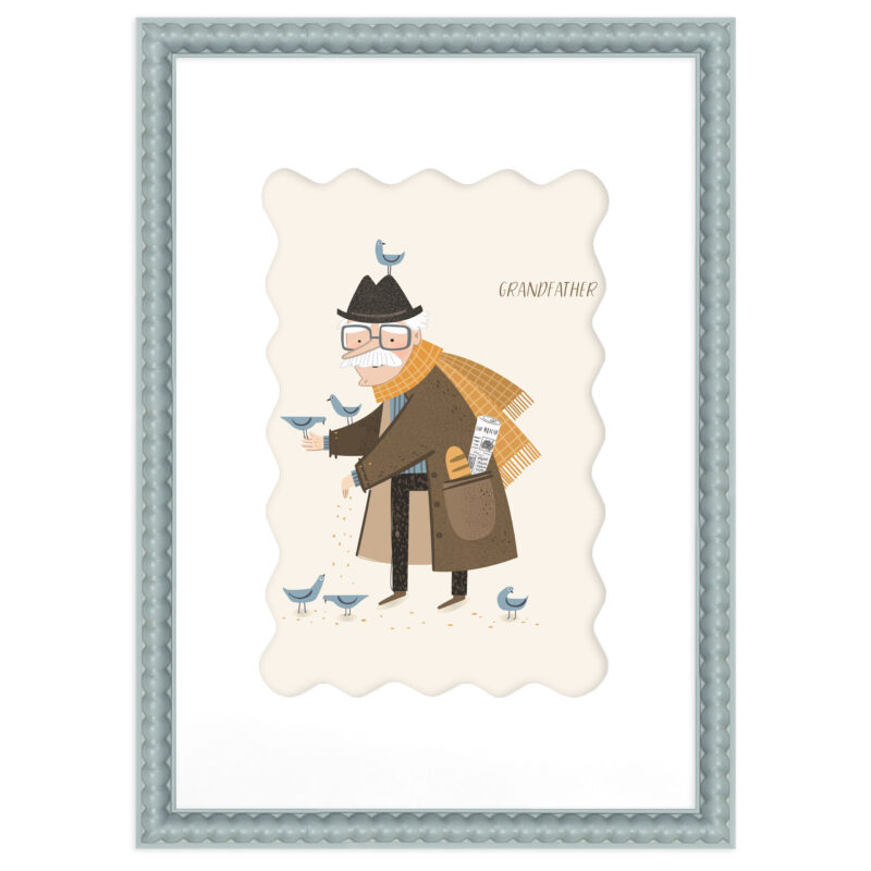 Ramka na zdjęcie z passe-partout Bobbin frame niebieska
