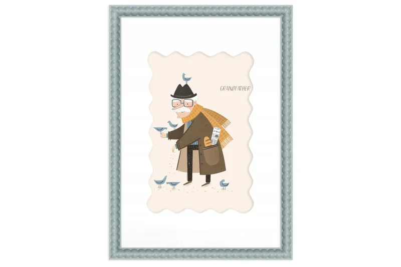 Ramka na zdjęcie z passe-partout Bobbin frame niebieska